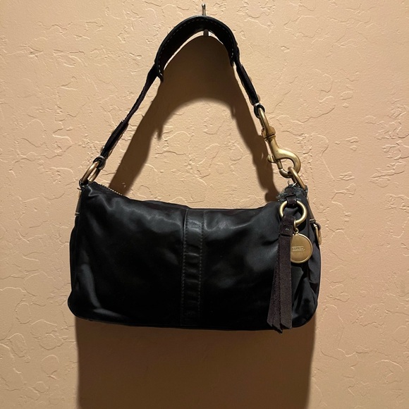 Coach Handbags - Coach Suede & Satin Y2K Shoulder Bag